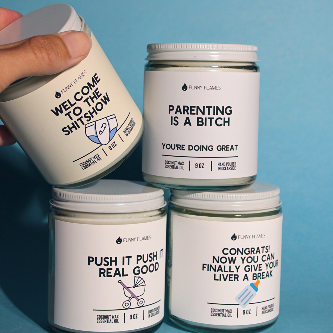 Parenting Is A B*tch! - New Parent Funny Candle Gift