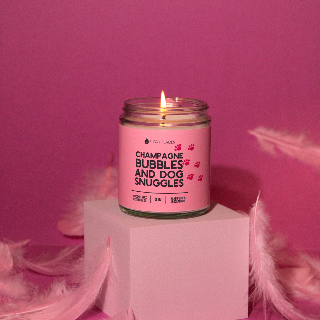 Champagne Bubbles And Dog Snuggles